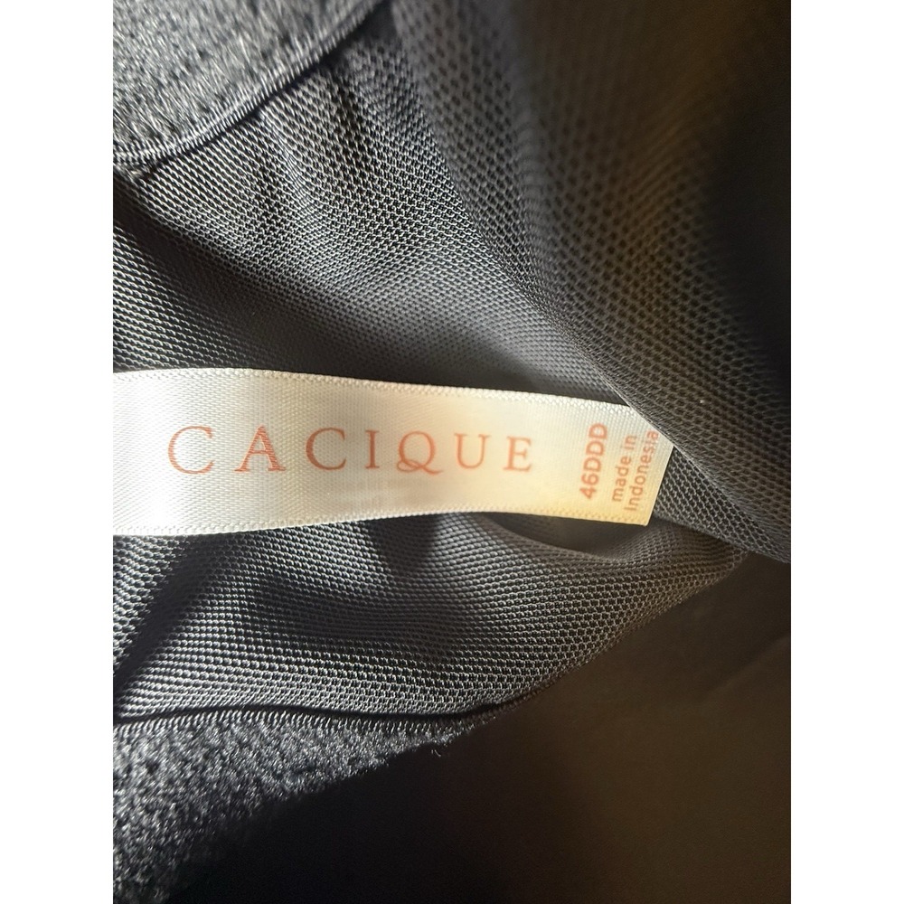Cacique Lightly Lined T-shirt Bra Size 46DDD‎ Black Underwire NWT-613 - Picture 4 of 5